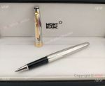 AAA Duplicate Mont Blanc Pens Montblanc Meisterstuck Gold Clip Silver Stripped Rollerball Pen